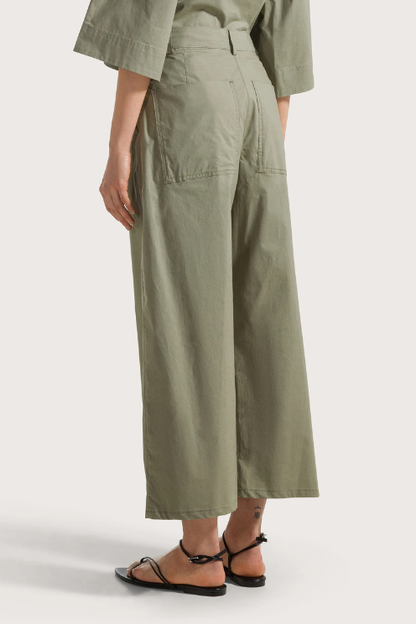 Stretch Poplin Carrot-fit Pants