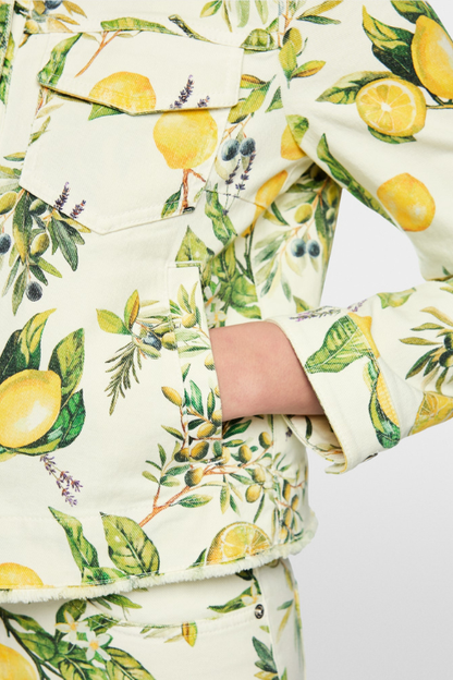 Lemon Printed Denim Jacket