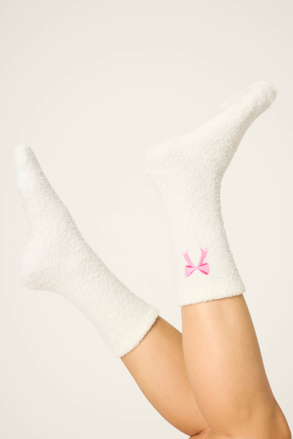 Bow Print Crew Socks