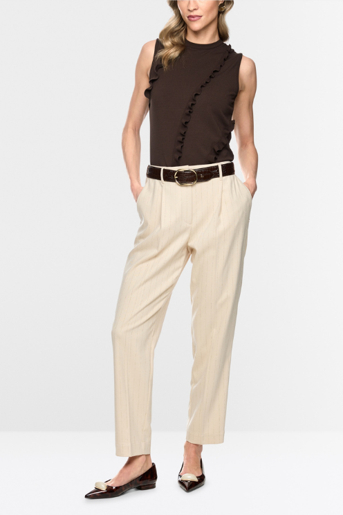 Ruffle Knit Sleeveless Top