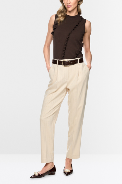 Ruffle Knit Sleeveless Top