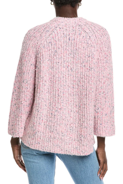 Autumn Cashmere Shaker 3/4 Sleeve Hi Lo Crew