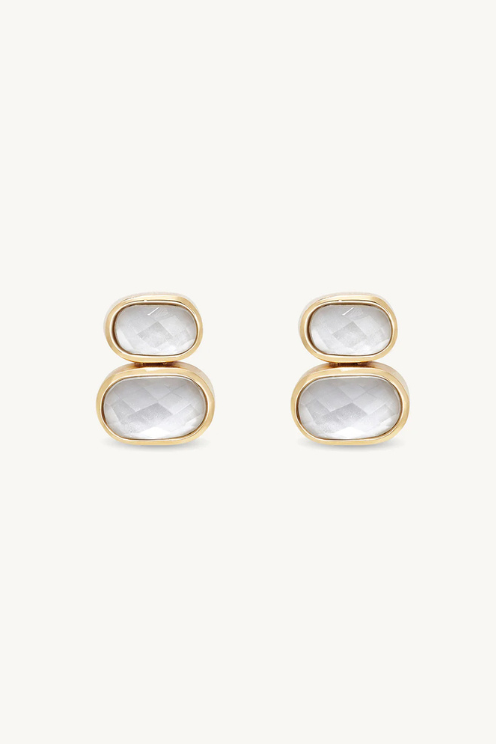 Mercer Double Gemstone Drop Earrings