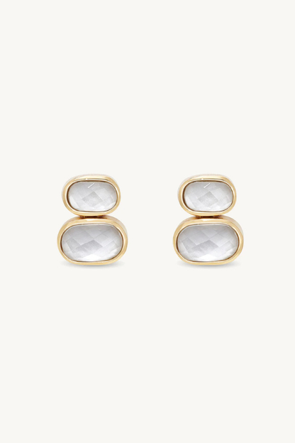 Mercer Double Gemstone Drop Earrings