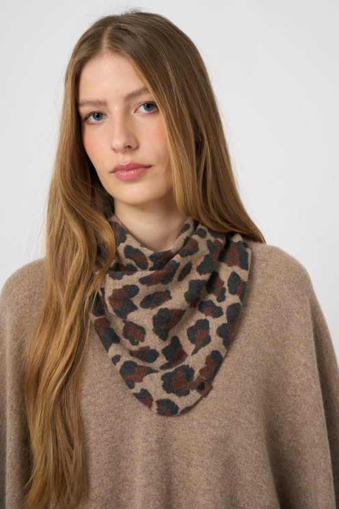 Leopard Triangle Scarf