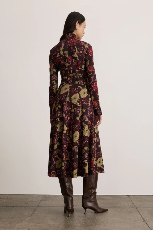 Thea Dress - Dark Fig Floral