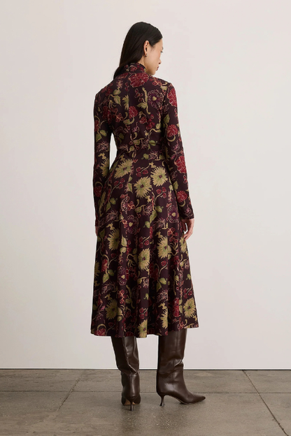 Thea Dress - Dark Fig Floral