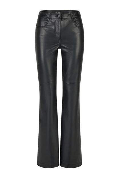 Faux Leather Slim Flare Pants