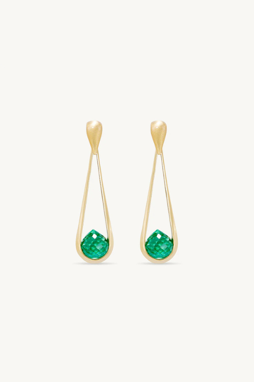 Mini Samui Earrings - Banyan Green