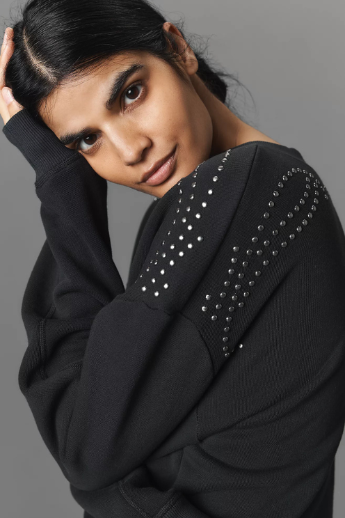 Vintage Terry Studded Sweatshirt