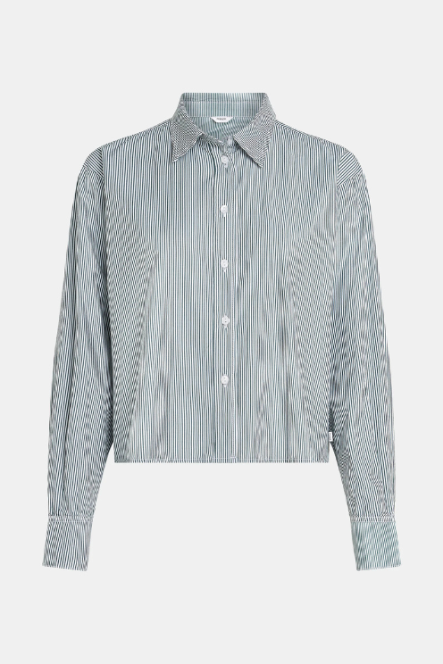 Cropped Striped Blouse