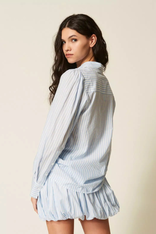 Striped Poplin Shirt
