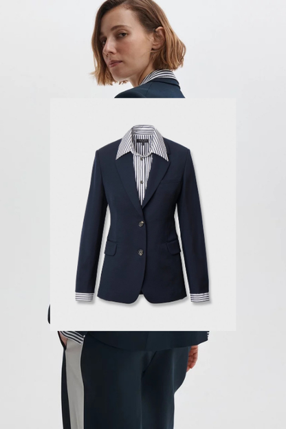 Frank Mixed-Media Blazer