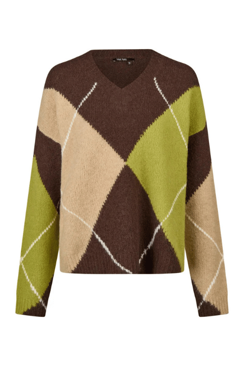 Oversized Argyle Sweater