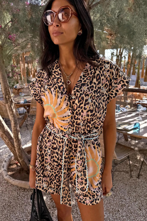 Leopard Print Romper
