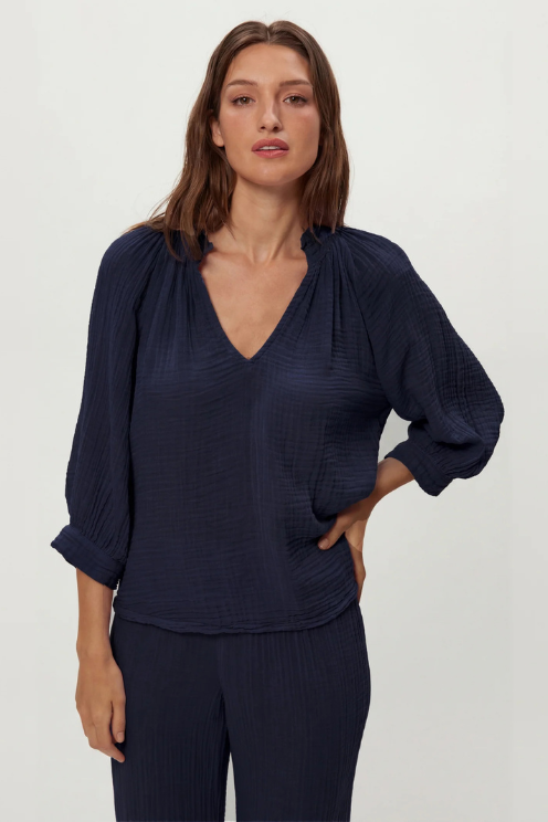 Kali Ruffle Neck Top