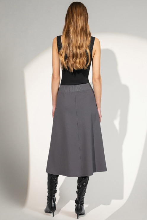 Milano Stitch Satin Panel Skirt