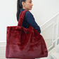 Faux Fur Carryall Tote