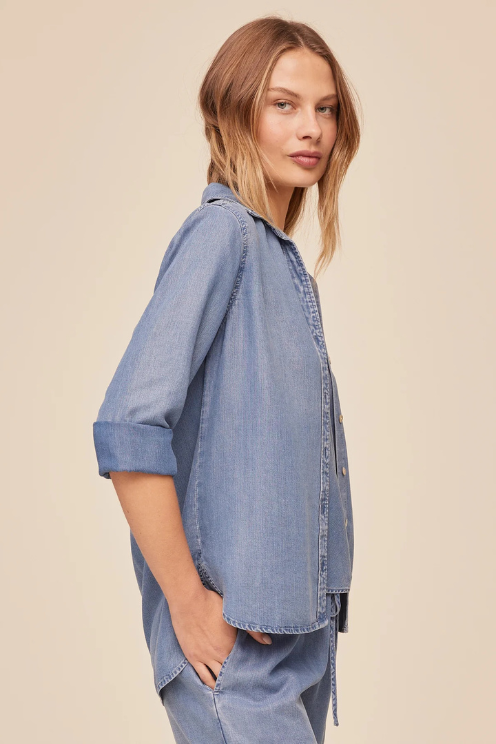Shirt Tail Button Down - Indigo Harbor Wash