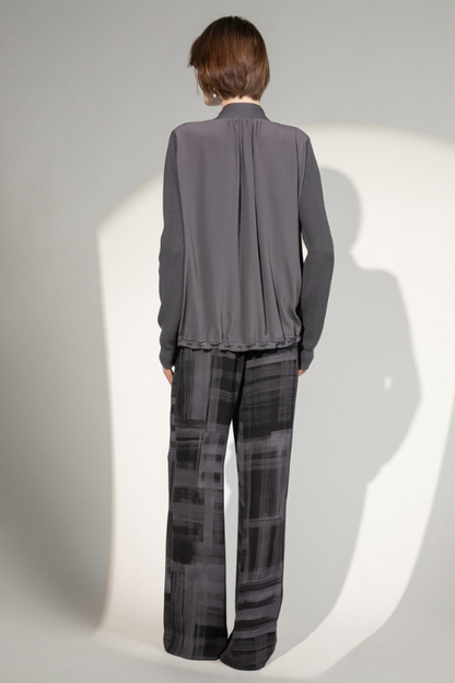 Silk Back Knit Cardigan