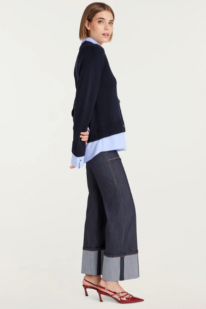 Megan Navy Pullover