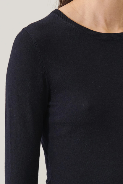 Merino Wool Fitted Crewneck