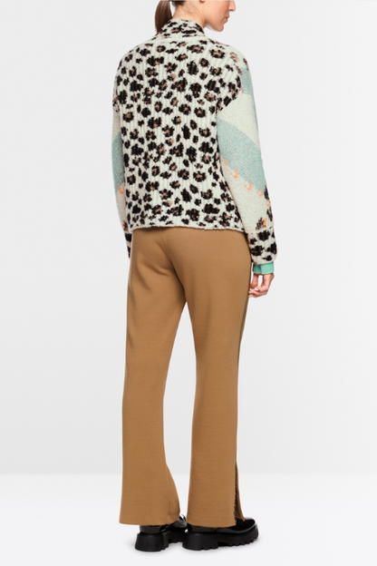Patterned Open-front Cardi