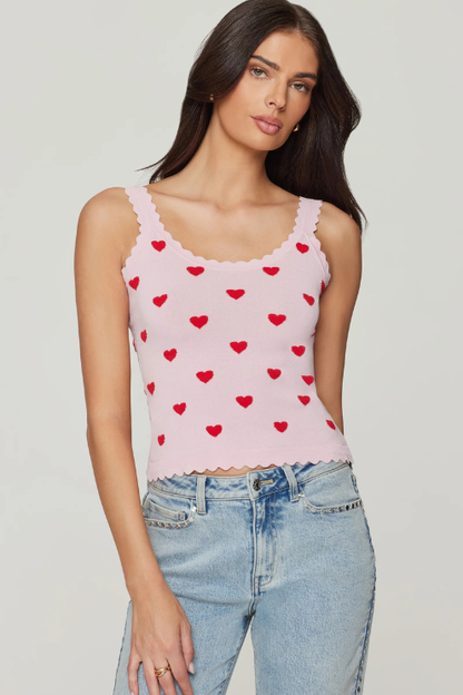 Lottie Hearts Instarsia Tank