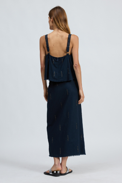 Aubrey Grommet Linen Tank