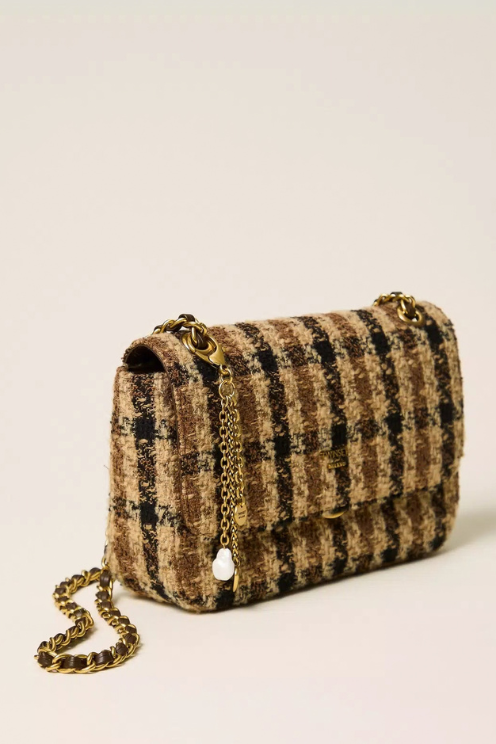 Check Jacquard Shoulder Bag