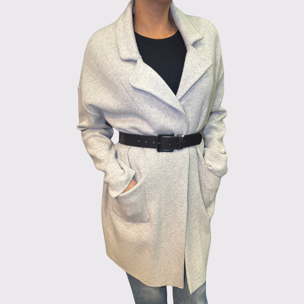 Anne Claire Longer Knitted Single Button Coat