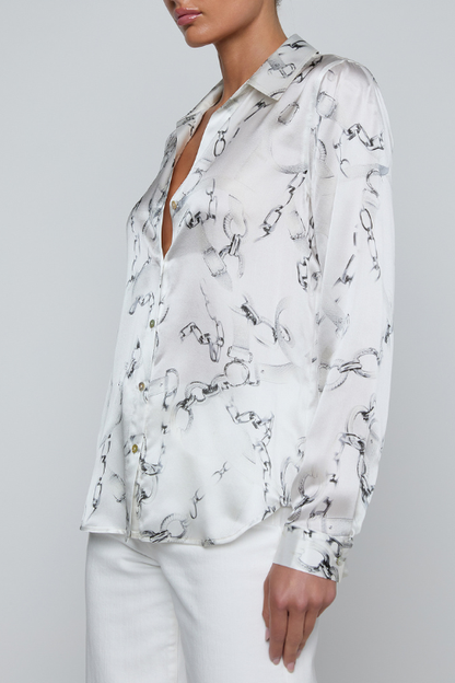 Tyler Silk Chain Print Blouse
