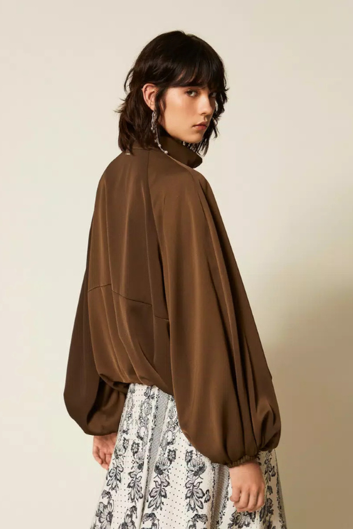 Satin Balloon Jacket