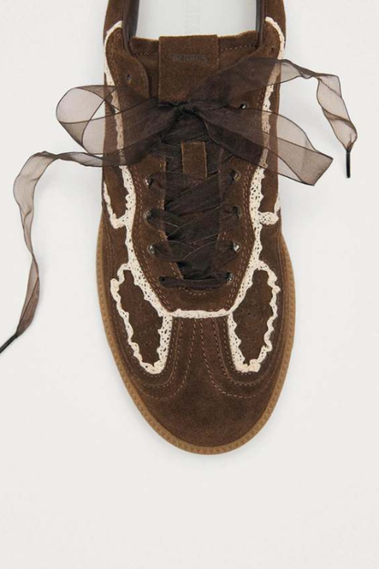 Tb.490 Crochet Chocolate Leather Sneakers