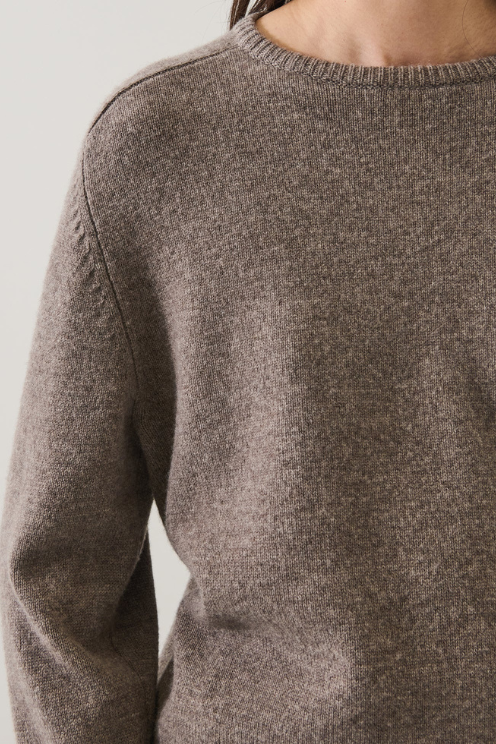 Merino Cashmere Boyfriend Crew