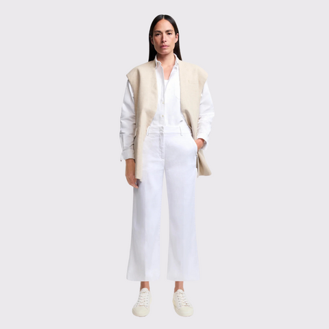 Cambio California Summer Stretch Linen Wider Cropped