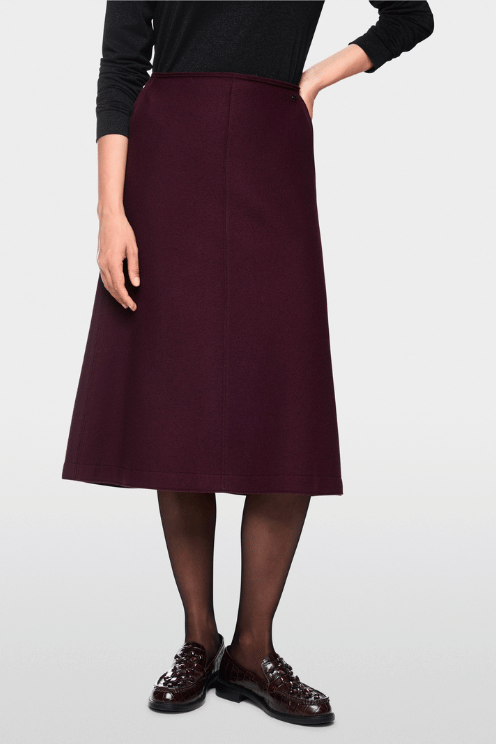 Boiled Wool A-line Skirt