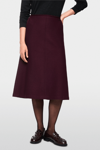 Boiled Wool A-line Skirt