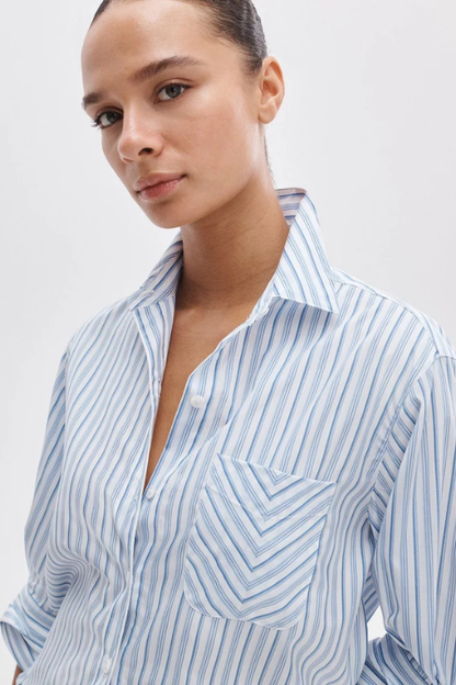 Lucia Striped Poplin Shirt