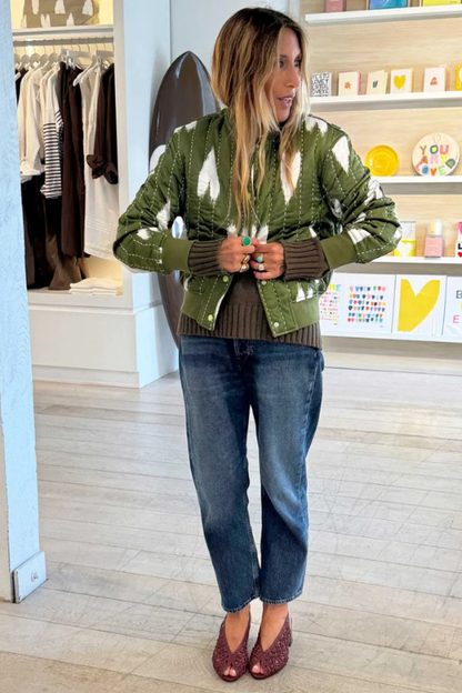 Ikat Heart Bomber