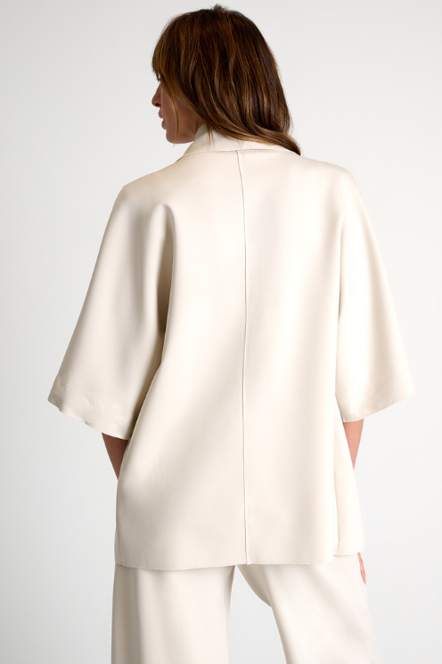 Short Sleeve Blazer - Chalk