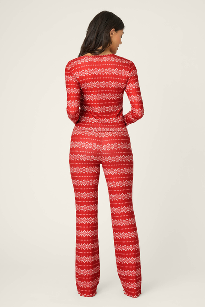 &nbsp;Crazy For The Holidays Fairisle Print Pants Set