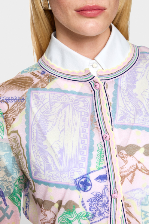 Pastel Printed Cardi