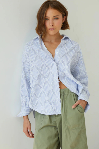 Marlowe Blue Stripe Shirt