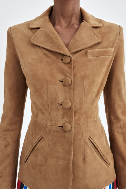 Shrunken Suede Blazer
