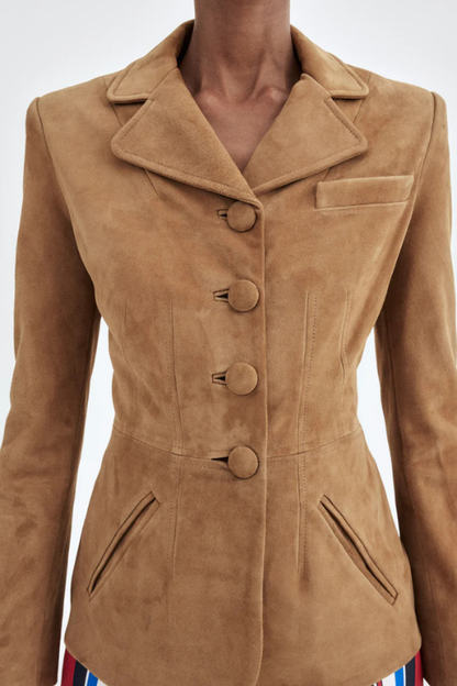 Shrunken Suede Blazer