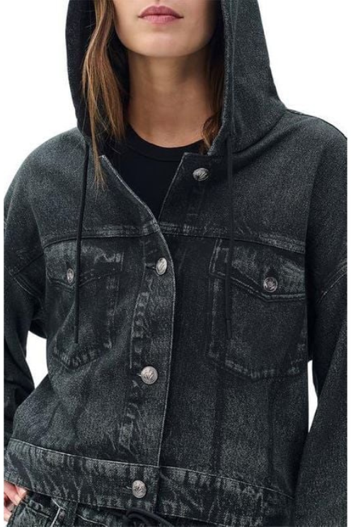 Miramar Terry Hooded Trucker Jacket