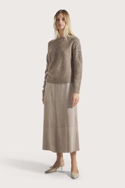 Beaded Wool-Alpaca Sweater