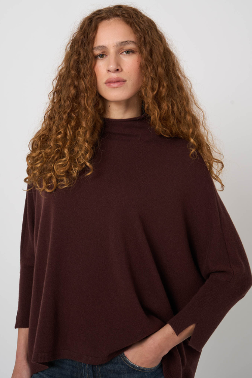 Relaxed Fit Poncho-style Sweater