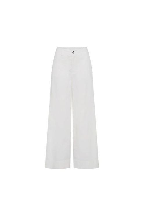 Wide Leg Cotton Trousers
